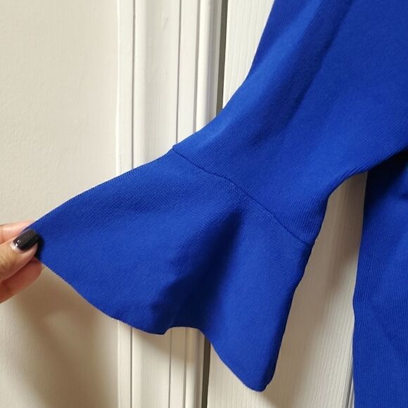 Cos Elbo Length Shift Blue Dress XS - Picture 3 of 6